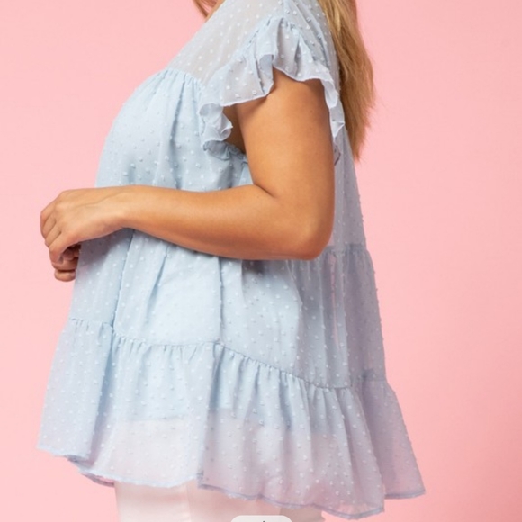 Swiss Dot Tiered Babydoll NWT - Picture 4 of 5